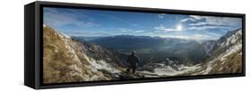 Alpine Panorama on the Mieminger Plateau-Niki Haselwanter-Framed Stretched Canvas