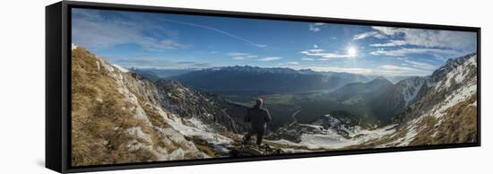 Alpine Panorama on the Mieminger Plateau-Niki Haselwanter-Framed Stretched Canvas