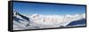 Alpine Panorama (Skiing Area near Scuol, Switzerland)-swisshippo-Framed Stretched Canvas