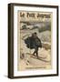 Alpine Postmen Using Ski During their Rounds in the Snow-French School-Framed Giclee Print