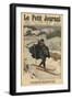 Alpine Postmen Using Ski During their Rounds in the Snow-French School-Framed Giclee Print