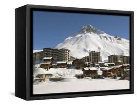 Alpine Ski Resort, Tignes-Le-Lac, Tignes, Savoie, Rhone-Alpes, French Alps, France, Europe-Matthew Frost-Framed Stretched Canvas