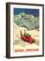 Alpine Skiing Expedition in Bend, Oregon-null-Framed Art Print