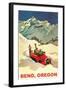 Alpine Skiing Expedition in Bend, Oregon-null-Framed Art Print