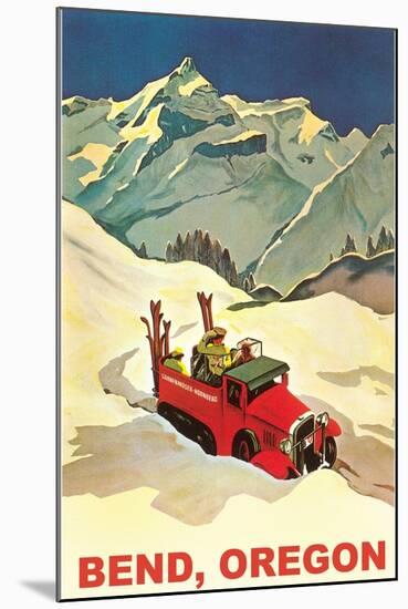 Alpine Skiing Expedition in Bend, Oregon-null-Mounted Art Print