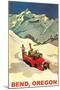 Alpine Skiing Expedition in Bend, Oregon-null-Mounted Art Print