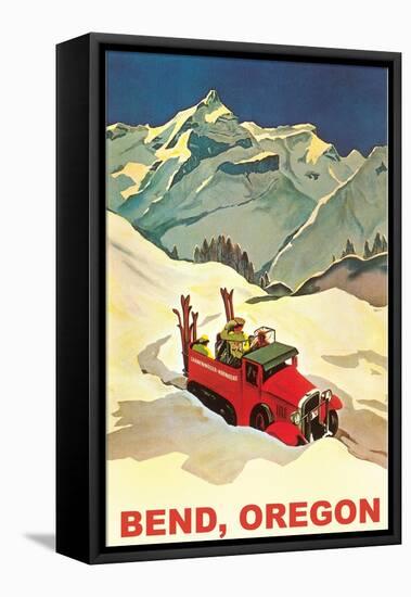 Alpine Skiing Expedition in Bend, Oregon-null-Framed Stretched Canvas