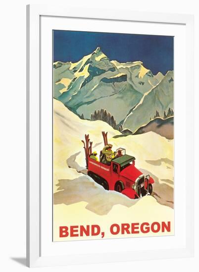 Alpine Skiing Expedition in Bend, Oregon-null-Framed Art Print