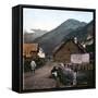 Alpine Village of Nevache (France), Circa 1890-1895-Leon, Levy et Fils-Framed Stretched Canvas