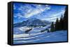 Alpine Winter Landscape, Austria, Europe-Sabine Jacobs-Framed Stretched Canvas