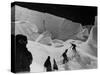 Alpinists Walking in the Snow-null-Stretched Canvas