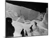 Alpinists Walking in the Snow-null-Mounted Photographic Print