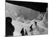 Alpinists Walking in the Snow-null-Mounted Photographic Print