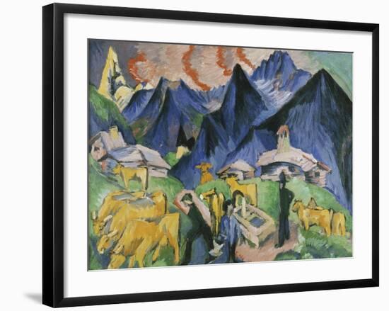 Alpleben, Triptych; Alpleben, Triptychon, 1918-Ernst Ludwig Kirchner-Framed Giclee Print