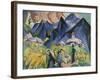 Alpleben, Triptych; Alpleben, Triptychon, 1918-Ernst Ludwig Kirchner-Framed Giclee Print