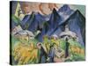 Alpleben, Triptych; Alpleben, Triptychon, 1918-Ernst Ludwig Kirchner-Stretched Canvas
