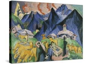 Alpleben, Triptych; Alpleben, Triptychon, 1918-Ernst Ludwig Kirchner-Stretched Canvas