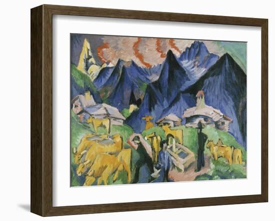 Alpleben, Triptych; Alpleben, Triptychon, 1918-Ernst Ludwig Kirchner-Framed Giclee Print