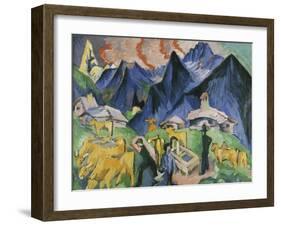 Alpleben, Triptych; Alpleben, Triptychon, 1918-Ernst Ludwig Kirchner-Framed Giclee Print