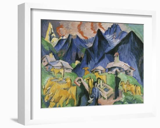 Alpleben, Triptych; Alpleben, Triptychon, 1918-Ernst Ludwig Kirchner-Framed Giclee Print