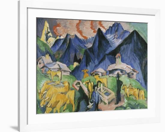 Alpleben, Triptych; Alpleben, Triptychon, 1918-Ernst Ludwig Kirchner-Framed Giclee Print