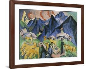 Alpleben, Triptych; Alpleben, Triptychon, 1918-Ernst Ludwig Kirchner-Framed Giclee Print