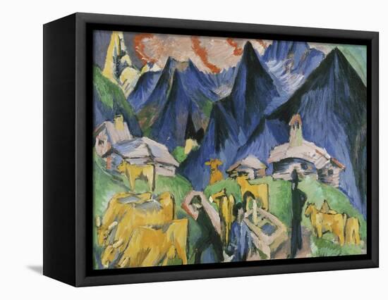 Alpleben, Triptych-Ernst Ludwig Kirchner-Framed Stretched Canvas