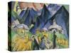 Alpleben, Triptych-Ernst Ludwig Kirchner-Stretched Canvas