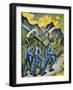 Alpleben, Triptych-Ernst Ludwig Kirchner-Framed Giclee Print