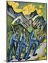 Alpleben, Triptych-Ernst Ludwig Kirchner-Mounted Giclee Print