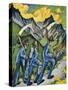 Alpleben, Triptych-Ernst Ludwig Kirchner-Stretched Canvas