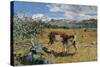 Alps in May (The Loving Mother)-Giovanni Segantini-Stretched Canvas