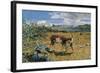 Alps in May (The Loving Mother)-Giovanni Segantini-Framed Art Print