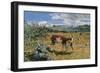 Alps in May (The Loving Mother)-Giovanni Segantini-Framed Art Print