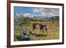 Alps in May (The Loving Mother)-Giovanni Segantini-Framed Premium Giclee Print