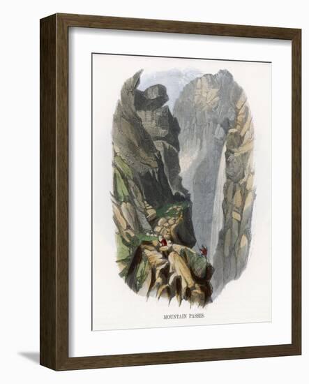 Alps: The Gemmi Pass in the Swiss Alps-J.w. Whimper-Framed Art Print