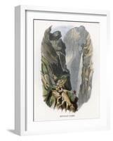 Alps: The Gemmi Pass in the Swiss Alps-J.w. Whimper-Framed Art Print