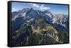 Alpspitze, Germany, Garmisch-Partenkirchen, Bavarian Oberland Region, Osterfelder Region-Frank Fleischmann-Framed Stretched Canvas