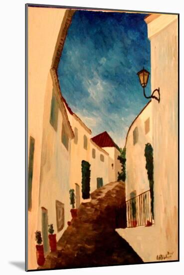 Alpujarra - The white village in Andalucia-Markus Bleichner-Mounted Art Print