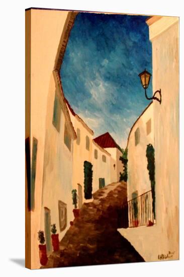 Alpujarra - The white village in Andalucia-Markus Bleichner-Stretched Canvas