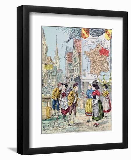 Alsace-Lorraine, Illustration for 'Le Tour De France' by Marie De Grandmaison, 1893-J. Maurel-Framed Giclee Print