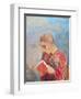 Alsace Or, Monk Reading, circa 1914-Odilon Redon-Framed Giclee Print