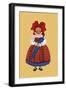 Alsacian Child from Geispolsheim with Large Bow and an Umbrella-Elizabeth Whitney Moffat-Framed Art Print