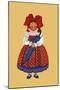 Alsacian Child from Geispolsheim with Large Bow and an Umbrella-Elizabeth Whitney Moffat-Mounted Art Print