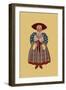 Alsacian Child from Mulhouse Holds a Flower-Elizabeth Whitney Moffat-Framed Art Print