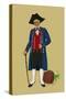 Alsacian Man from Saverne with Pipe, Tri-Cornered Hat and Wears Britches-Elizabeth Whitney Moffat-Stretched Canvas