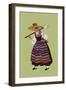 Alsacian Peasant in Working Costume with Rake-Elizabeth Whitney Moffat-Framed Art Print