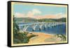 Alsea Bay Bridge, Waldport, Oregon-null-Framed Stretched Canvas