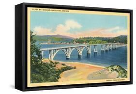Alsea Bay Bridge, Waldport, Oregon-null-Framed Stretched Canvas