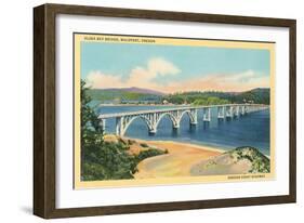 Alsea Bay Bridge, Waldport, Oregon-null-Framed Art Print